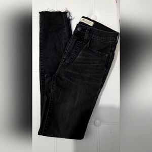 Madewell Black Ripped Knee Skinny Jeans